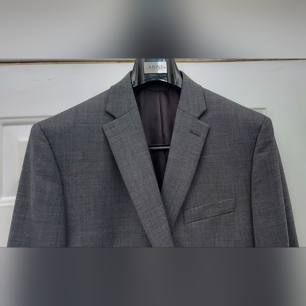 LAUREN RALPH LAUREN MEN'S LIGHT GRAY 100% WOOL SPORTS JACKET SIZE 44 R NWOT